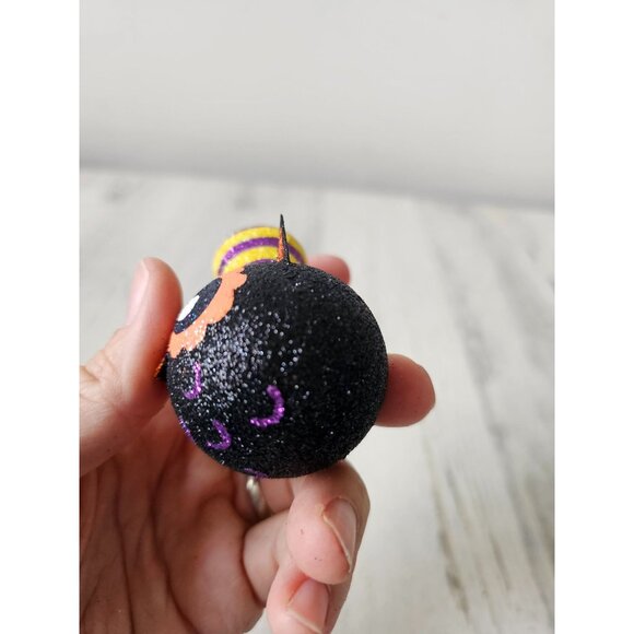 Pier 1 owl glitter ornament hat Halloween rare tree vintage Xmas - Picture 9 of 9